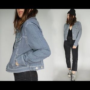Striped Jean Jacket